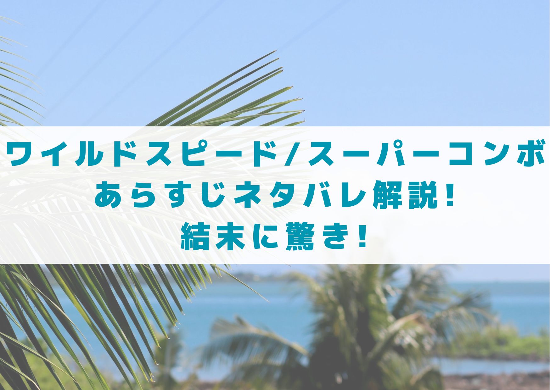 スーパーコンボ　ワイルドスピード　ワイスピ　あらすじ　ネタバレ　解説　結末　最後　